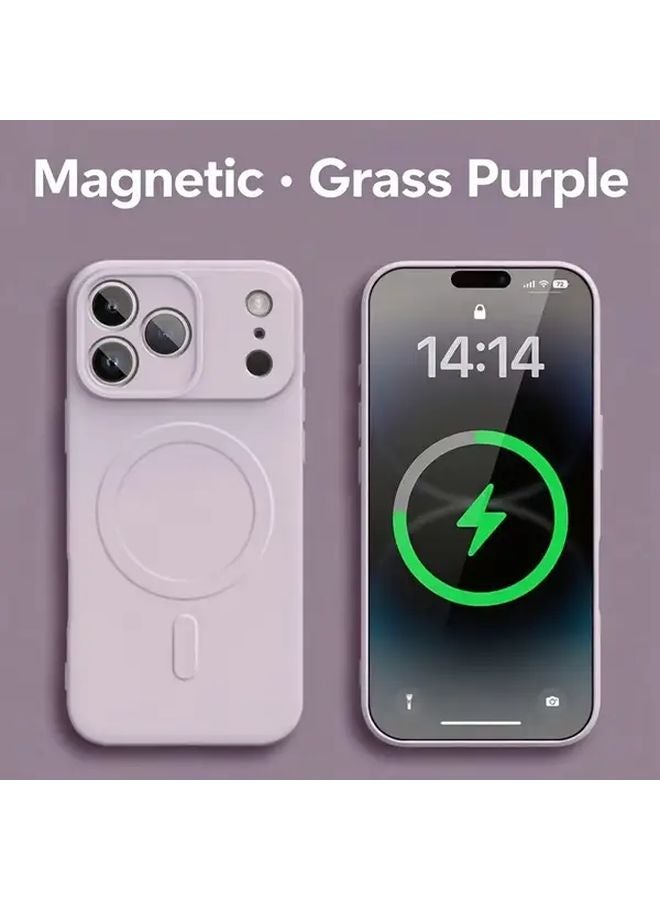 Purple Ultra Thin Magnetic Phone Case Compatible With IPhone 17 Luxury Feel Wireless Charging - Image 5